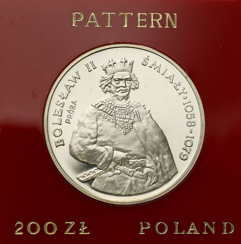 PRL. PRÓBA srebro 200 złotych 1981 Bolesław Śmiały, półpostać